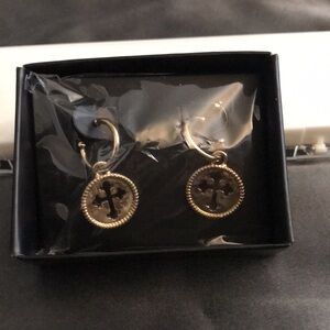 - Avon sacred coin hoop earrings cross